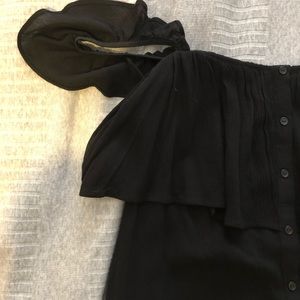 LUSH Off-Shoulder Black Romper